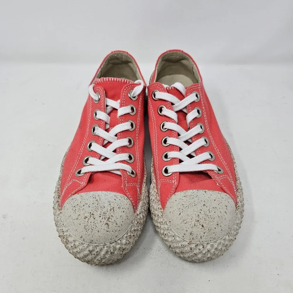 ASPORTUGUESAS‎ Shoes Womens Size 6.5 Red Canvas Lace Up Cork Sole 37 Sneakers
